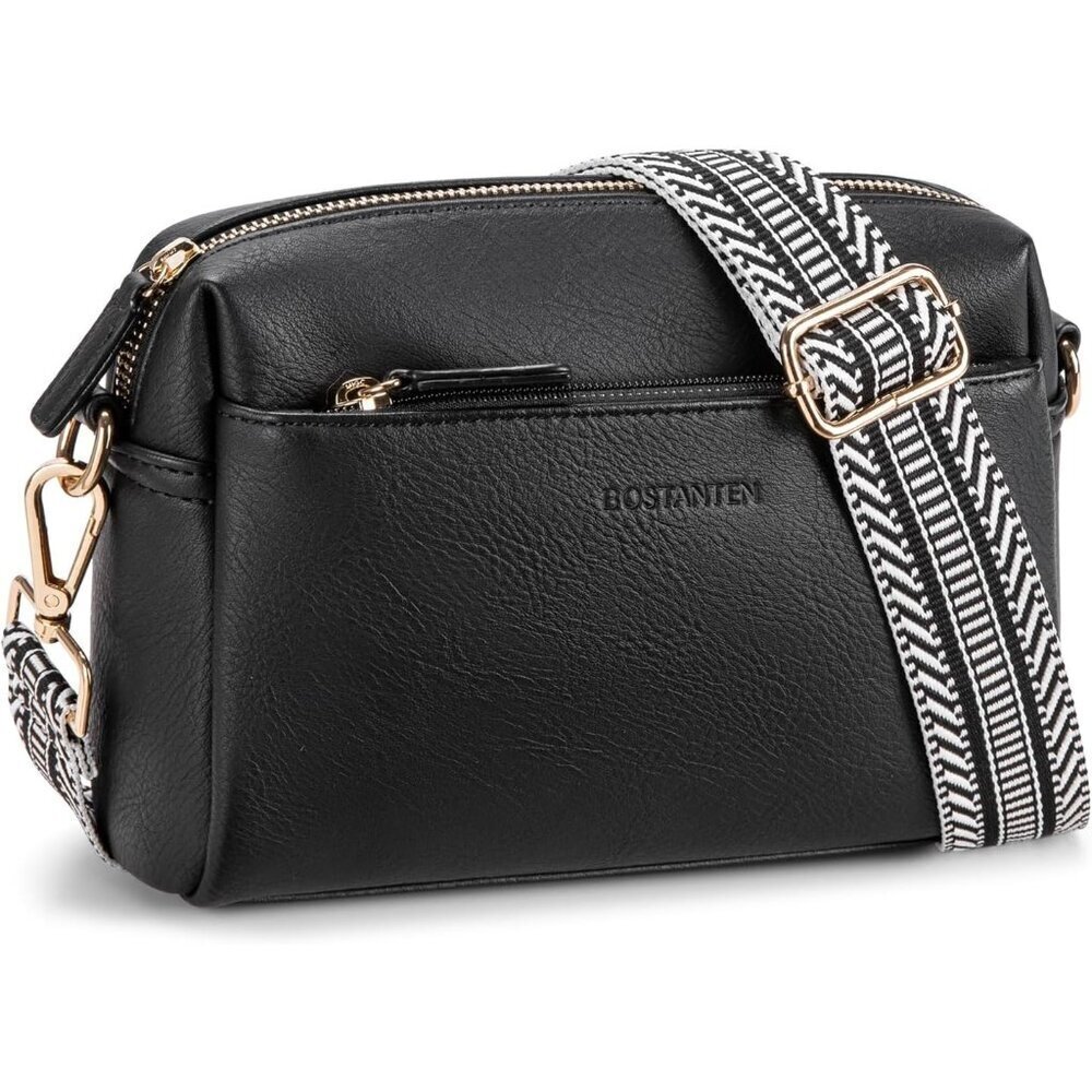 Small Designer Crossbody Black Bag Women Cell Phone Purse Shoulder Wallet